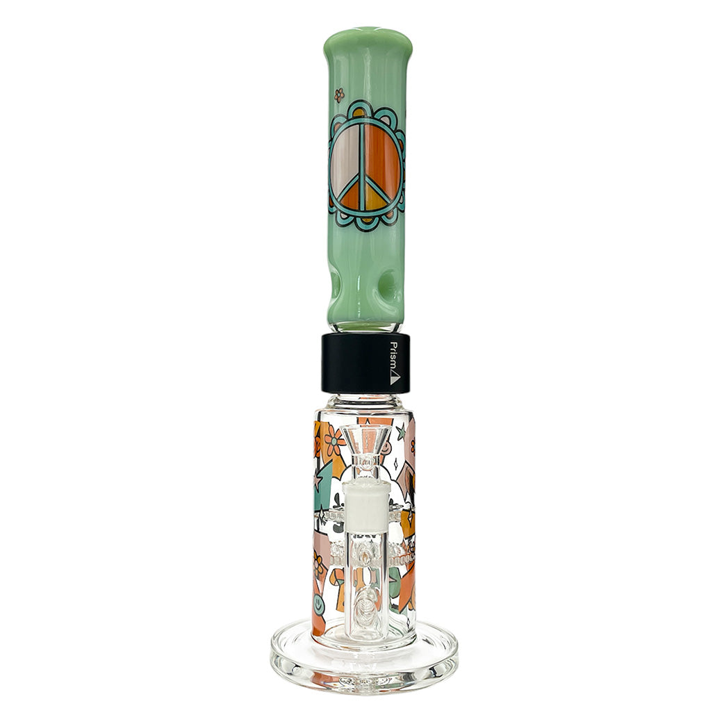 Prism Pipes 15” Flower Power Honeycomb Perc Straight Tube Bong