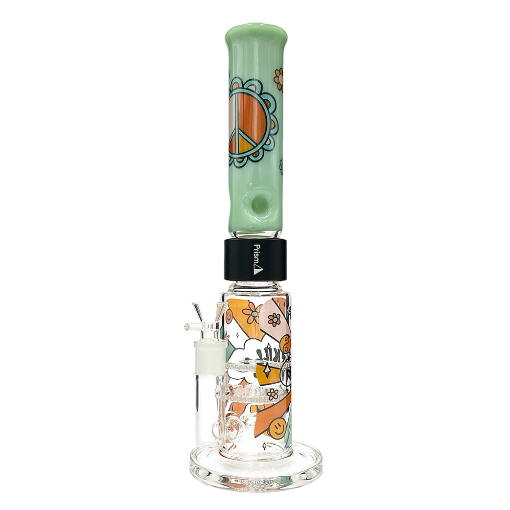 Prism Pipes 15” Flower Power Honeycomb Perc Straight Tube Bong