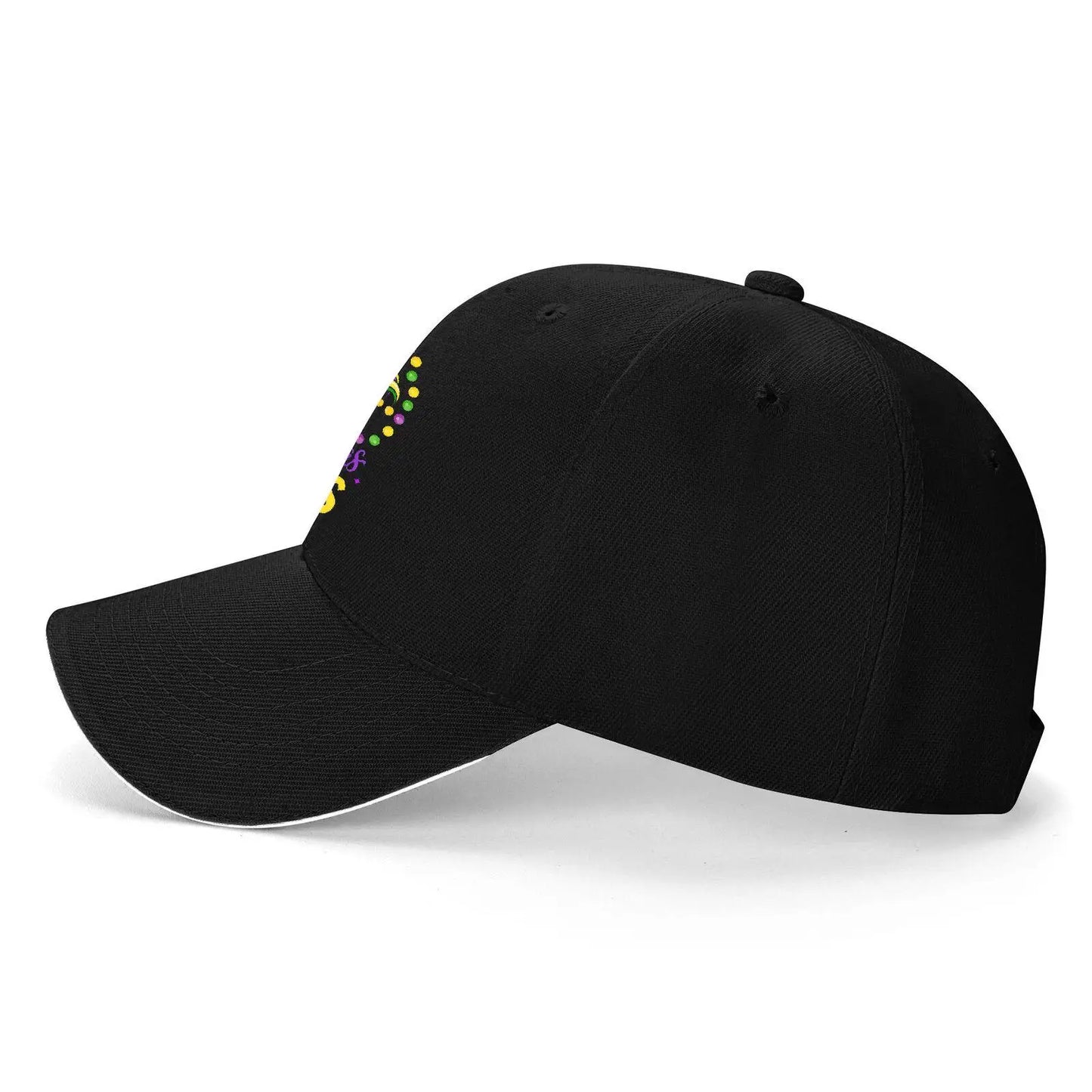 Mardi Gras Vibes Kids Baseball Cap Youth Sports Comfortable Casual Baseball Hat Adjustable Sandwich Brim Lightweight Outdoor