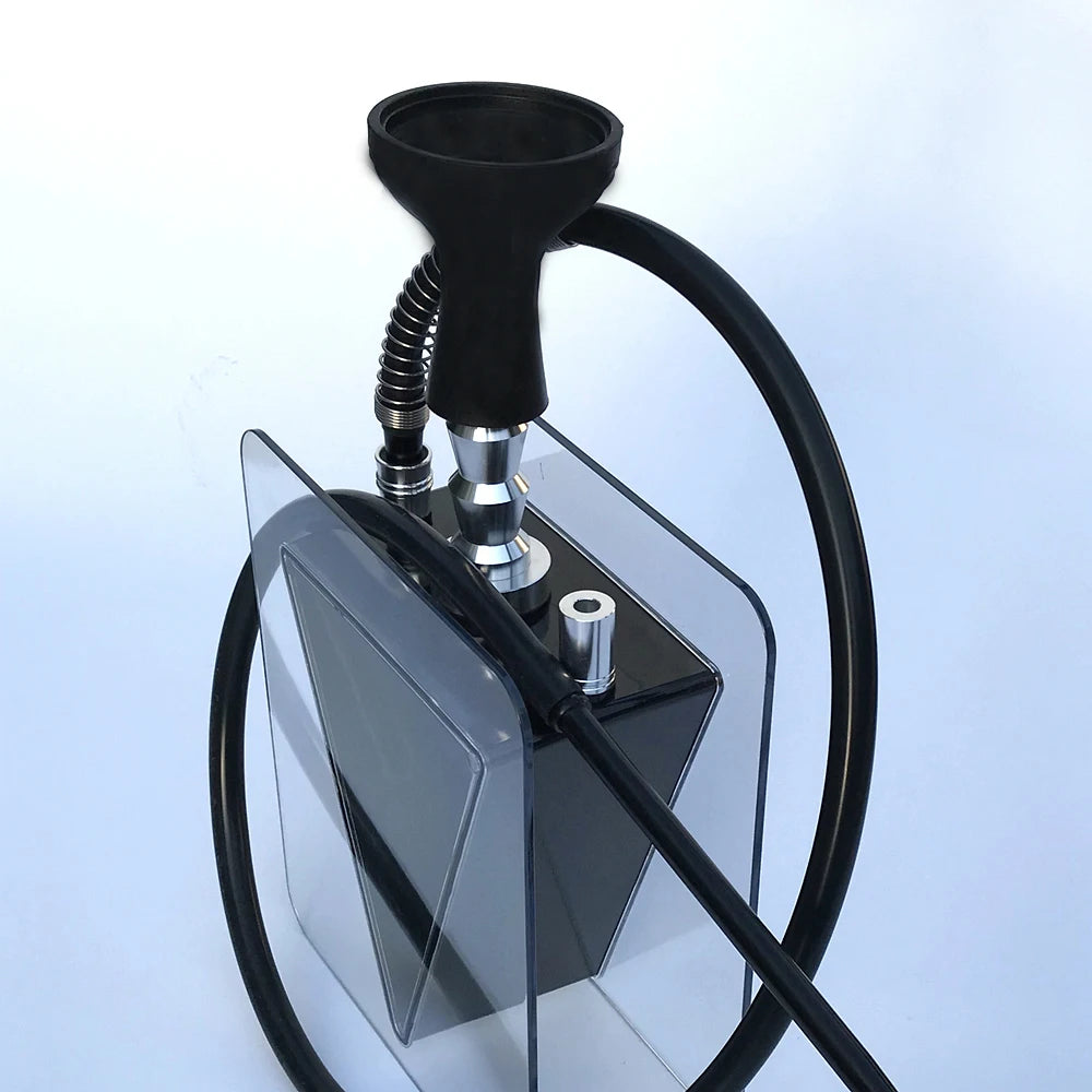 Acrylic Shisha Pipe Hookah Set With Hookah Pipe Silicone Bowl Hose Metal Tongs Spring Sheesha Cachimbas Sisha Hookah Water Pipe