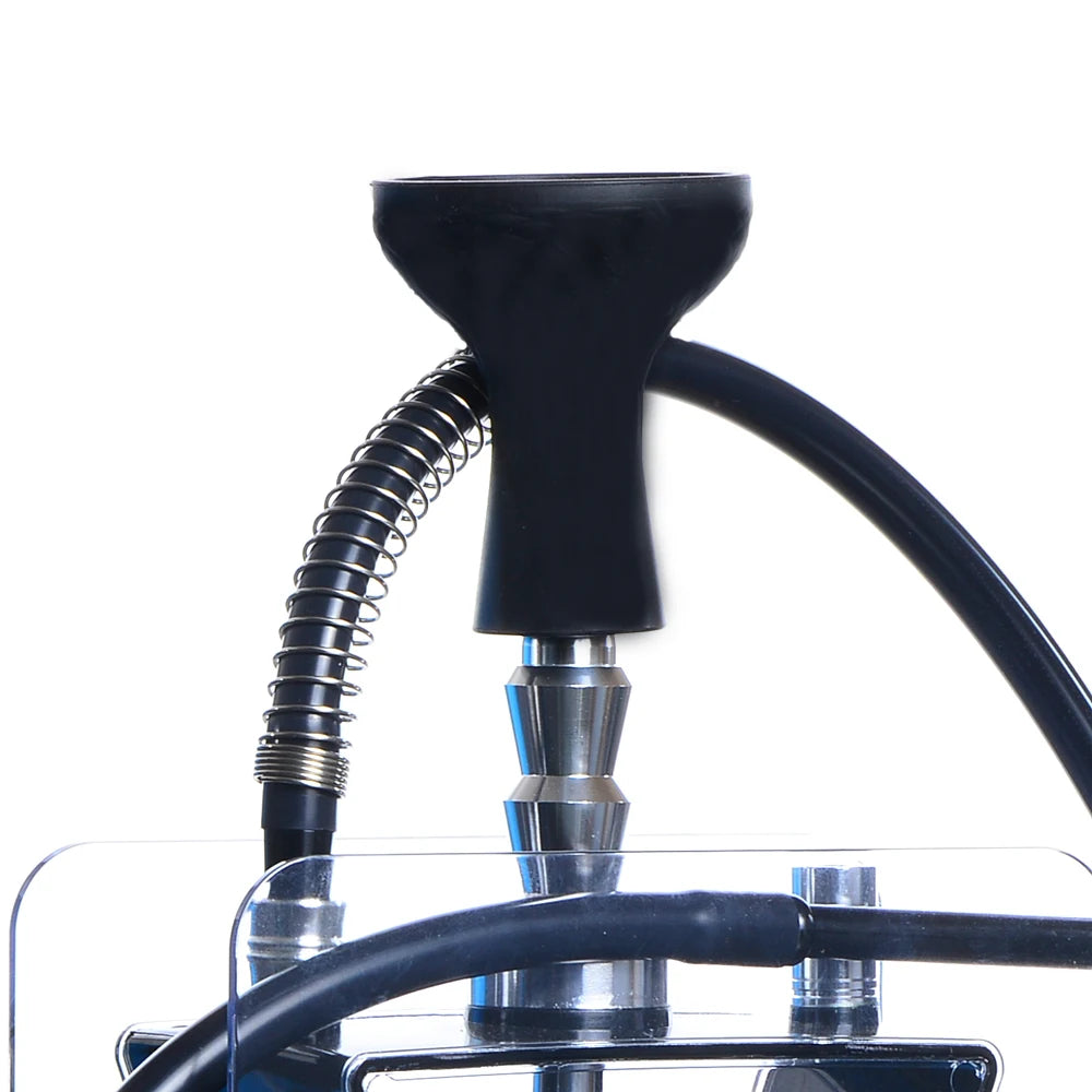 Acrylic Shisha Pipe Hookah Set With Hookah Pipe Silicone Bowl Hose Metal Tongs Spring Sheesha Cachimbas Sisha Hookah Water Pipe
