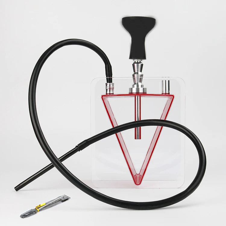 Acrylic Shisha Pipe Hookah Set With Hookah Pipe Silicone Bowl Hose Metal Tongs Spring Sheesha Cachimbas Sisha Hookah Water Pipe
