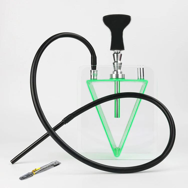 Acrylic Shisha Pipe Hookah Set With Hookah Pipe Silicone Bowl Hose Metal Tongs Spring Sheesha Cachimbas Sisha Hookah Water Pipe