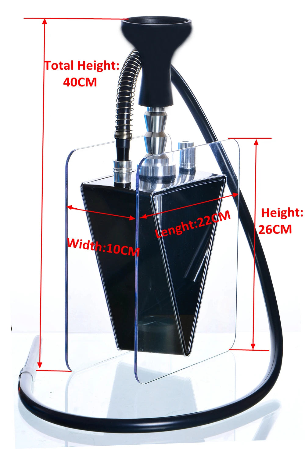 Acrylic Shisha Pipe Hookah Set With Hookah Pipe Silicone Bowl Hose Metal Tongs Spring Sheesha Cachimbas Sisha Hookah Water Pipe