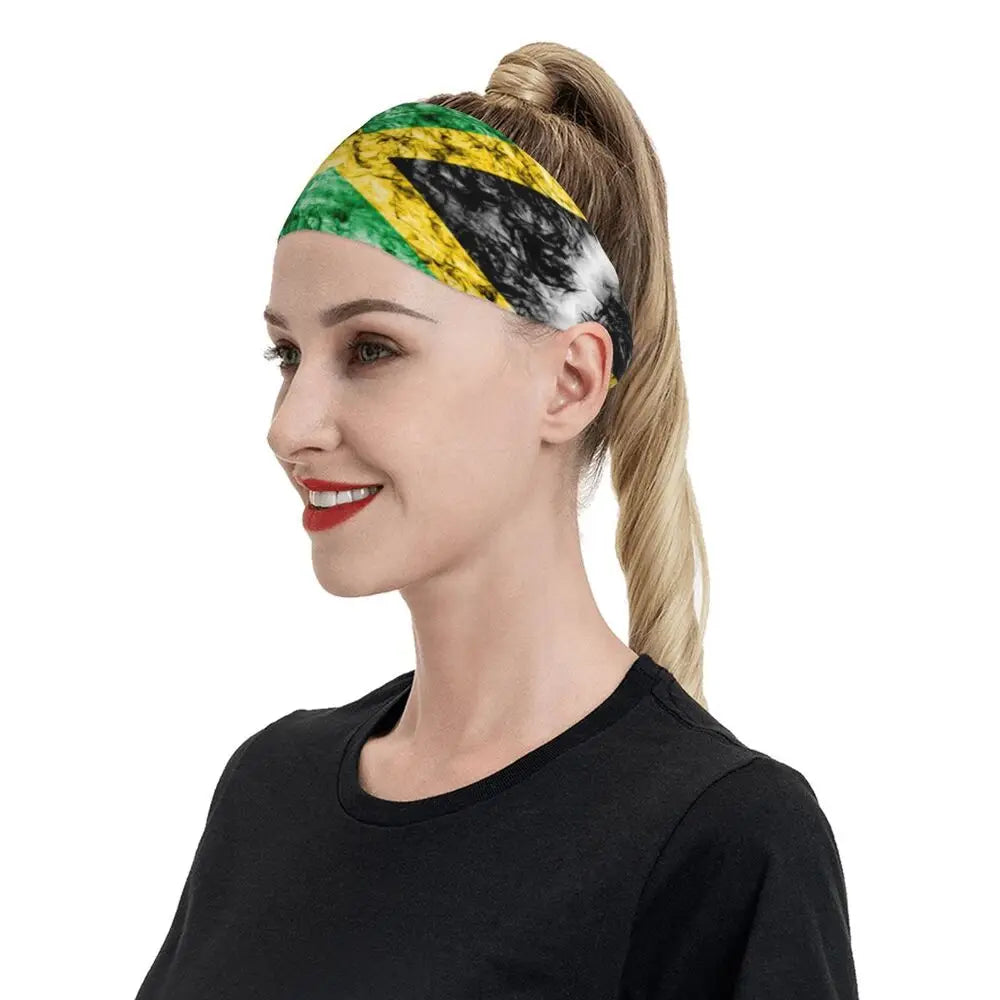 Headband Jamaica Smoke Flag Headwrap Hairband for Tennis Gym Fitness Headwear Hair Accessories