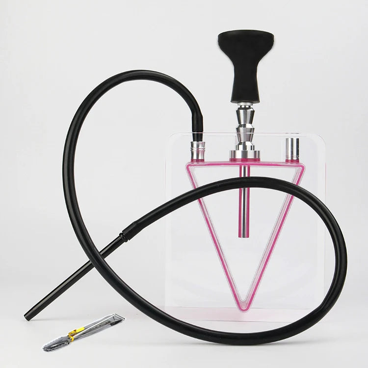 Acrylic Shisha Pipe Hookah Set With Hookah Pipe Silicone Bowl Hose Metal Tongs Spring Sheesha Cachimbas Sisha Hookah Water Pipe